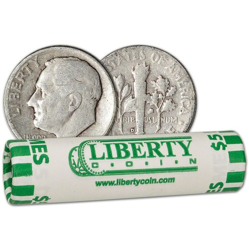 Silver dimes roll of - silver,